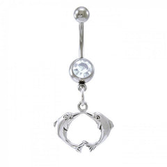 Dolphins Sterling Silver Body Jewelry BJ008 - Body Jewelrys