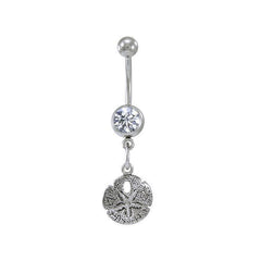 Sand Dollar Sterling Silver Body Jewelry BJ012 - Body Jewelrys