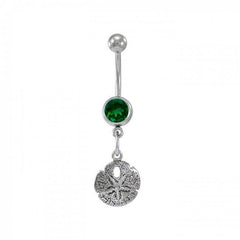 Sand Dollar Sterling Silver Body Jewelry BJ012 - Body Jewelrys
