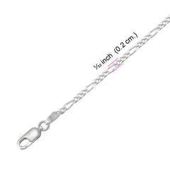 Figaro Sterling Silver Chain CH2359 - DiveSilver Jewelry
