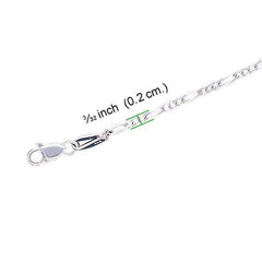 Figaro Chain Sterling Silver Chain Small Version CH2360 - DiveSilver Jewelry