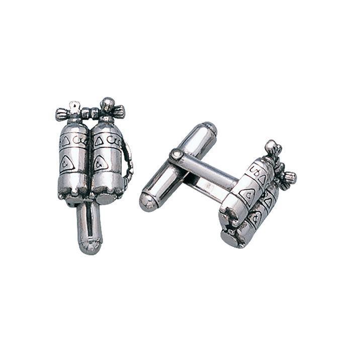 Air Tank Sterling Silver Cuff Links CL009 - Cuff Links