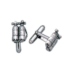 Air Tank Sterling Silver Cuff Links CL009 - Cuff Links