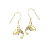 Celtic Shark Solid Gold Earrings GER029 - DiveSilver Jewelry