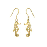 Celtic Knots Seahorse Solid Gold Earrings GER033 - DiveSilver Jewelry