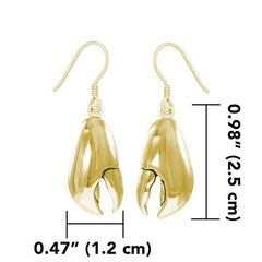 Lobster Claw Solid Gold Hook Earring GER1514 - Earrings