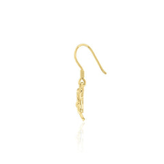 Whale Filigree Hook Earrings in 14k Gold GER1711 - DiveSilver Jewelry