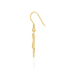 Seahorse Filigree Hook Earrings in 14k Gold GER1714 - DiveSilver Jewelry
