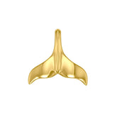 Whale Tail Solid Gold Pendant GMG481 - DiveSilver Jewelry