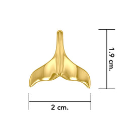 Whale Tail Solid Gold Pendant GMG481 - DiveSilver Jewelry