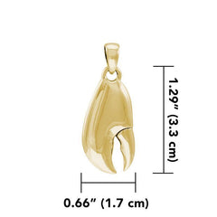 Lobster Claw Solid Gold Pendant GPD4408 - Pendant