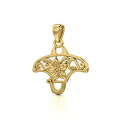 Manta ray Filigree Pendant in 14k Gold GPD5137 - DiveSilver Jewelry