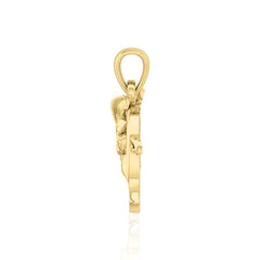 Hammerhead Shark Filigree Pendant in 14k Gold GPD5146 - DiveSilver Jewelry