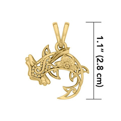 Hammerhead Shark Filigree Pendant in 14k Gold GPD5146 - DiveSilver Jewelry