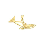 Blue Whale Sterling Solid Gold Pendant GPD5404 - DiveSilver Jewelry