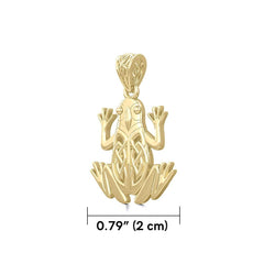 Celtic Frog Solid Gold Pendant GPD5691 - DiveSilver Jewelry