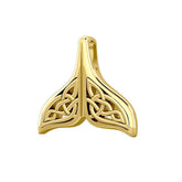 Celtic Knotwork Whale Tail Solid Gold Pendant GPD5705 - DiveSilver Jewelry