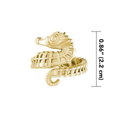 Seahorse Solid Gold Wrap Ring GRI1859 - Ring