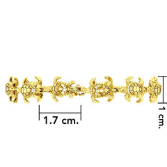 Turtle Link 14K Solid Gold Link Bracelet GTBG001 - DiveSilver Jewelry