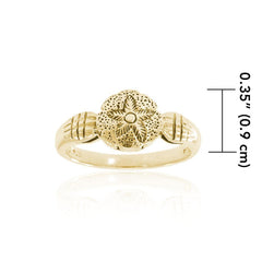 Sand Dollar Solid Gold Ring GTR3027 - Ring
