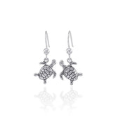 Turtle Sterling Silver Hook Earring JE223 - Earrings