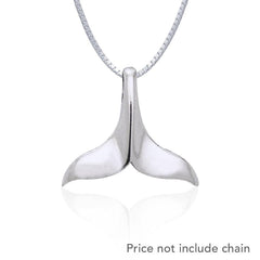 Whale Tail Sterling Silver Pendant JP007 - Pendants