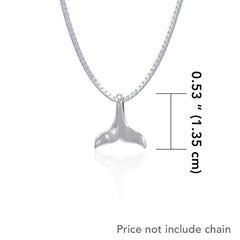 Whale Tail Sterling Silver Pendant JP009 - Pendants