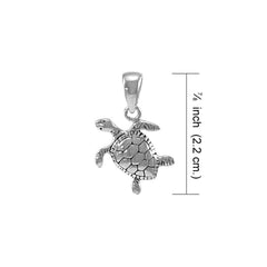 Turtle Sterling Silver Pendant JP034 - Pendants