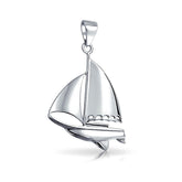 Sailboat Sterling Silver Pendant JP065 - Pendants