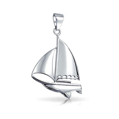 Sailboat Sterling Silver Pendant JP065 - Pendants