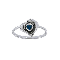 Dolphin Love Sterling Silver Ring JR139 - Rings