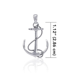 Anchor Rope Silver Pendant MG635 - Pendants