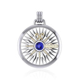 Celtic Fleur de Lis Compass Gemstone Pendant MPD075 - Pendants