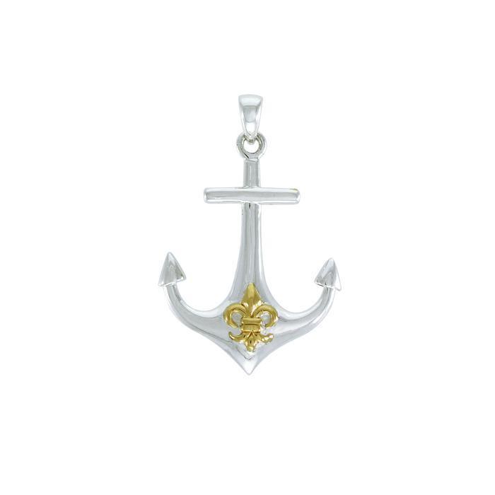 Anchor Fleur De Lis Pendant MPD4048 - Pendants
