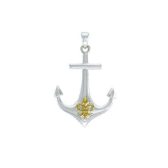 Anchor Fleur De Lis Pendant MPD4048 - Pendants