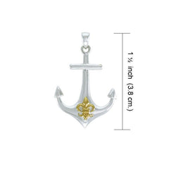 Anchor Fleur De Lis Pendant MPD4048 - Pendants