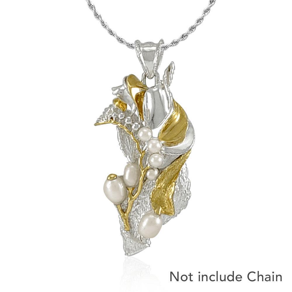New Sea Pearls Silver and Gold Pendant MPD5030 - Pendants