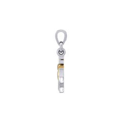 Celtic Heart With Anchor Silver With 14K Gold Accent Pendant MPD6056 - DiveSilver Jewelry
