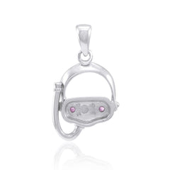 Dive Mask Sterling Silver with Gold Plated Pendant MPD694 - Pendants