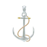 Anchor Three Tone Pendant OMG635 - Pendants