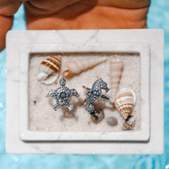 A touch of whimsical sea vibe Silver Seahorse Filigree Ring TRI1794 - ring
