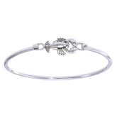 Lobster Bangle Sterling Silver Spring Lock Bracelet TBA169 - Bangles