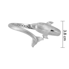 Dolphins Sterling Silver Cuff Bracelet with Locking System TBA274 - DiveSilver Jewelry