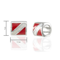Dive Flag Bead TBD134 - DiveSilver Jewelry