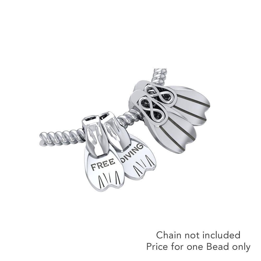 Dive Fins Sterling Silver Bead TBD351 - Beads