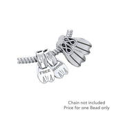 Dive Fins Sterling Silver Bead TBD351 - Beads