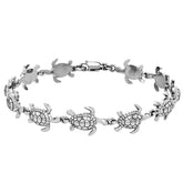 Turtle Link Sterling Silver Link Bracelet TBG001 - DiveSilver Jewelry