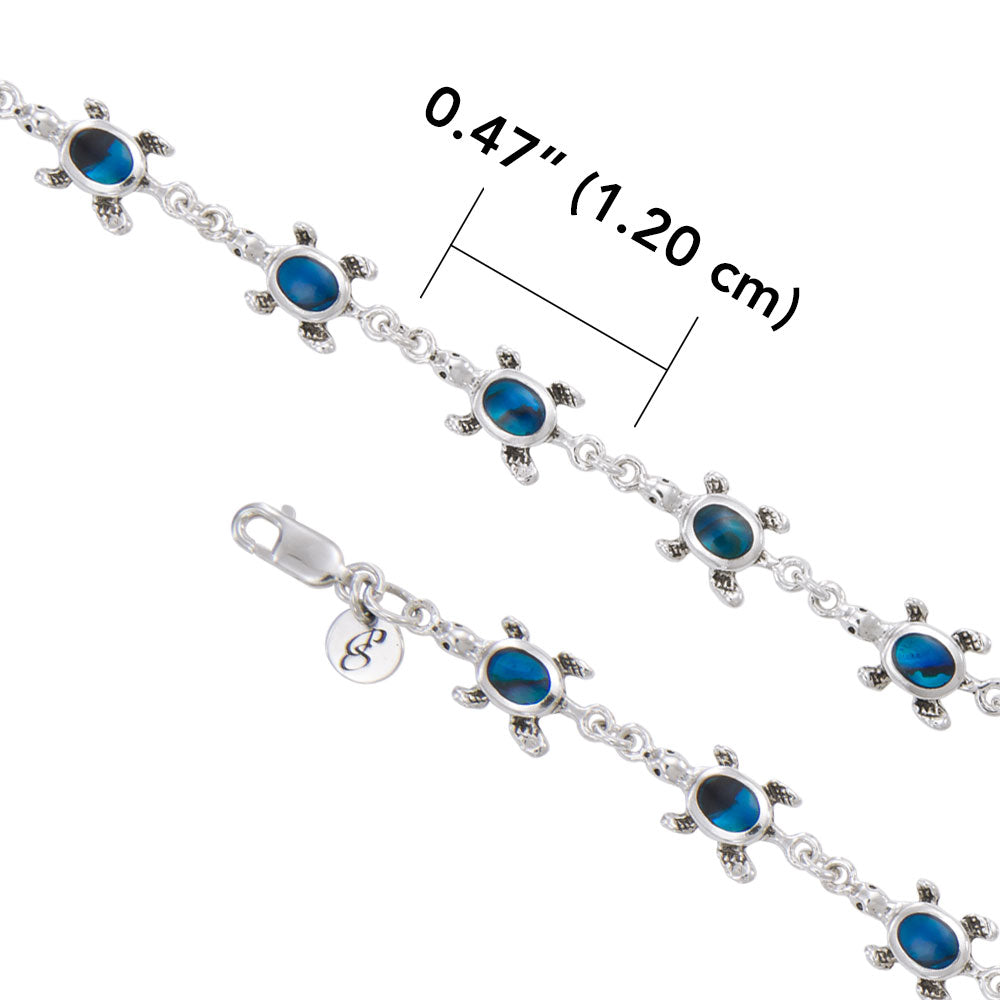 Turtle Sterling Silver Link Bracelet TBG005 - Bracelets