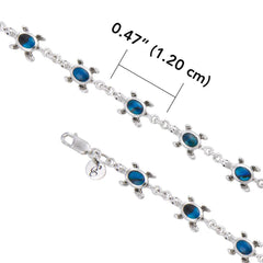 Turtle Sterling Silver Link Bracelet TBG005 - Bracelets