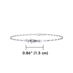 Twin Dolphins Sterling Silver Anklet TBG374 - DiveSilver Jewelry